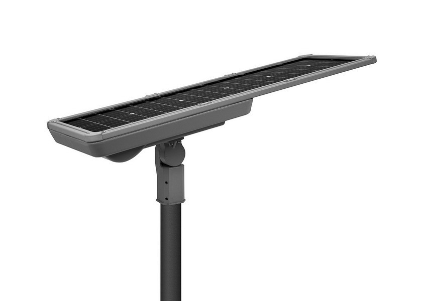6500K 190 Lm/W 60W IP66 Integrated Intelligent Solar LED Street Light 6 Hours Charge Time